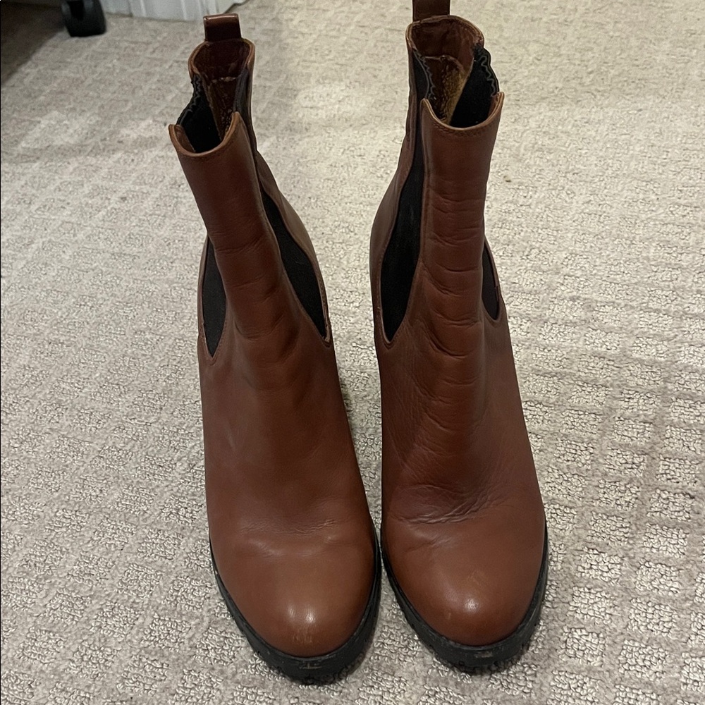 Coach Odelle Slip On Leather Ankle Boots